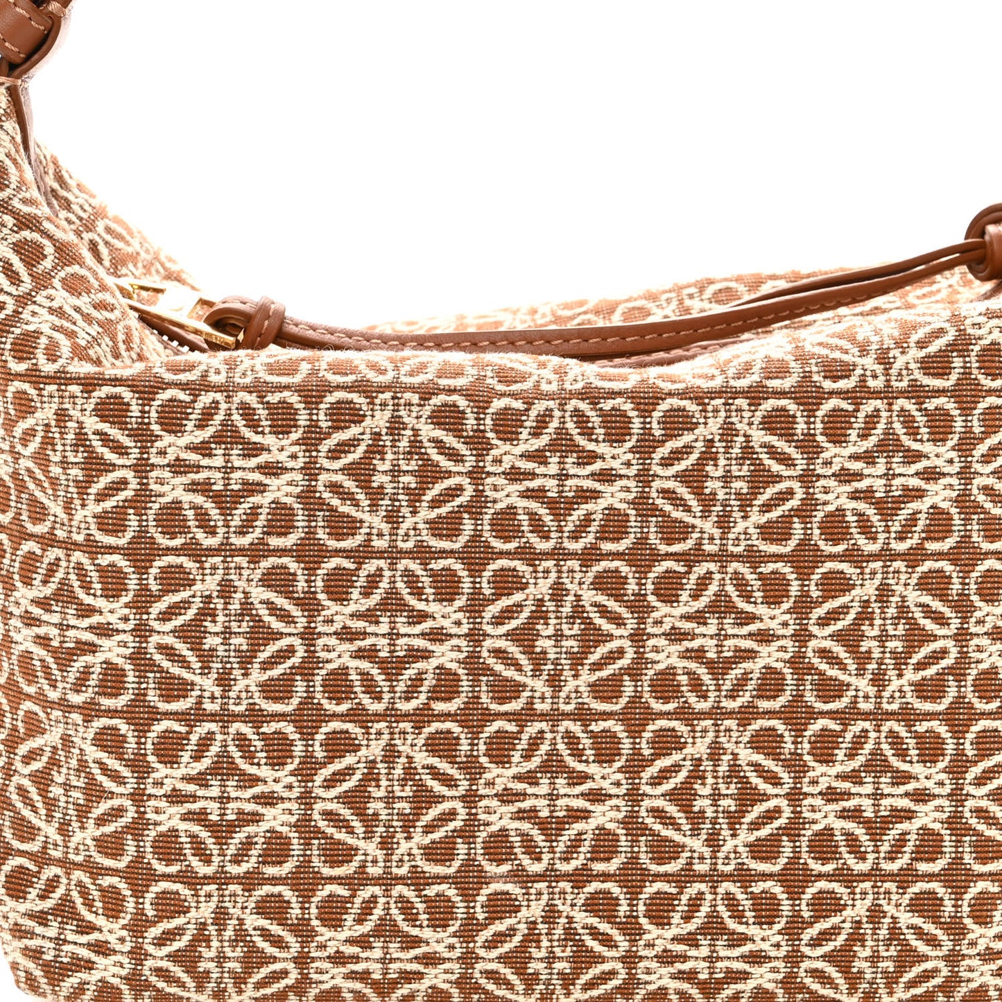Jacquard Anagram Calfskin Small Cubi Bag Tan Pecan
