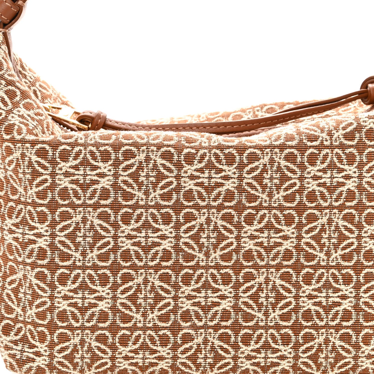 Loewe Jacquard Anagram Calfskin Small Cubi Bag Tan Pecan 8 of 11