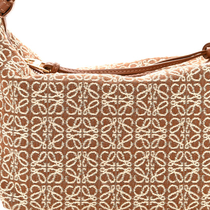 Loewe Jacquard Anagram Calfskin Small Cubi Bag Tan Pecan 8 of 11