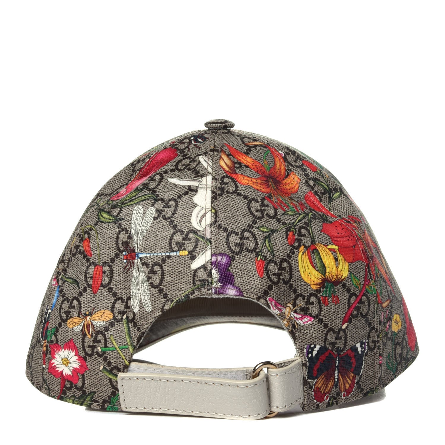 Gucci GG Supreme Flora Claudia Baseball Hat 56 S White 2 of 7