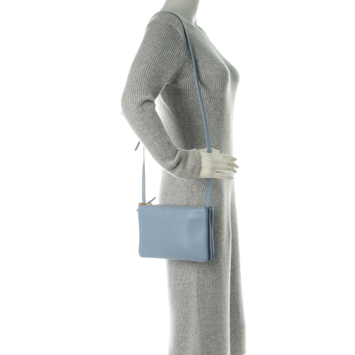 Celine Lambskin Small Trio Crossbody Bag Lavender 2 of 7