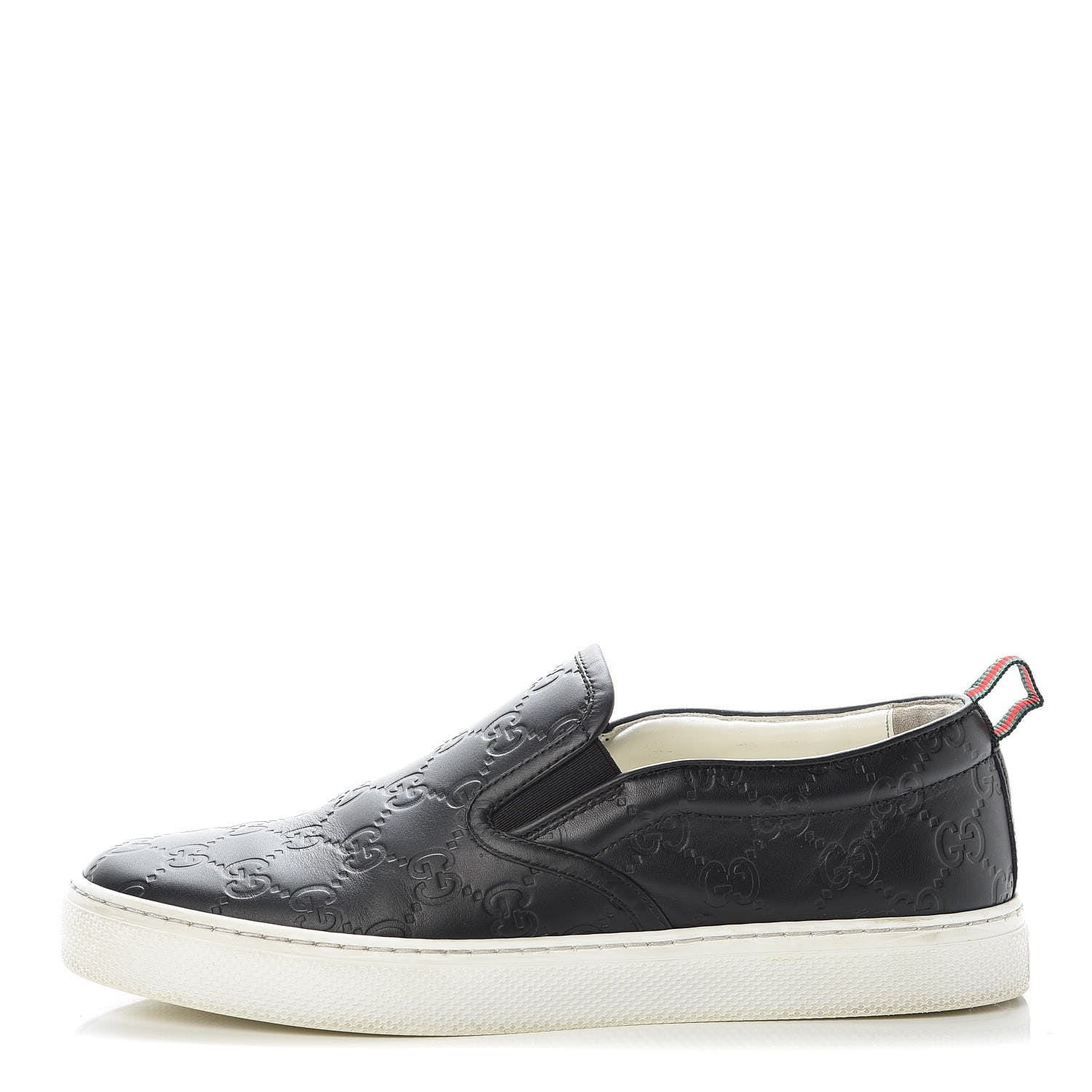Gucci Guccissima Mens Dublin Slip On Sneakers 5.5 Black 1 of 8