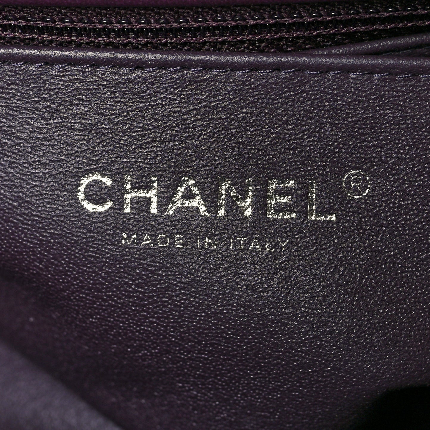 Lambskin Quilted Mini Rectangular Flap Dark Purple
