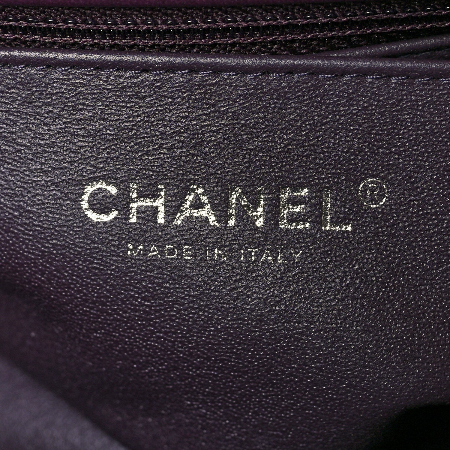 Chanel Lambskin Quilted Mini Rectangular Flap Dark Purple 7 of 11