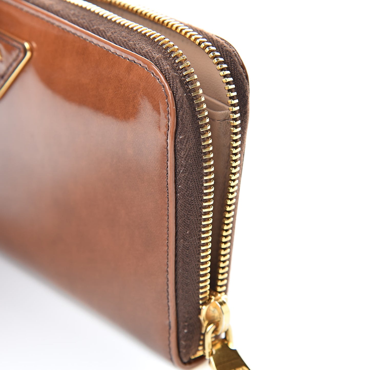 Vernice Zip Around Wallet Brown