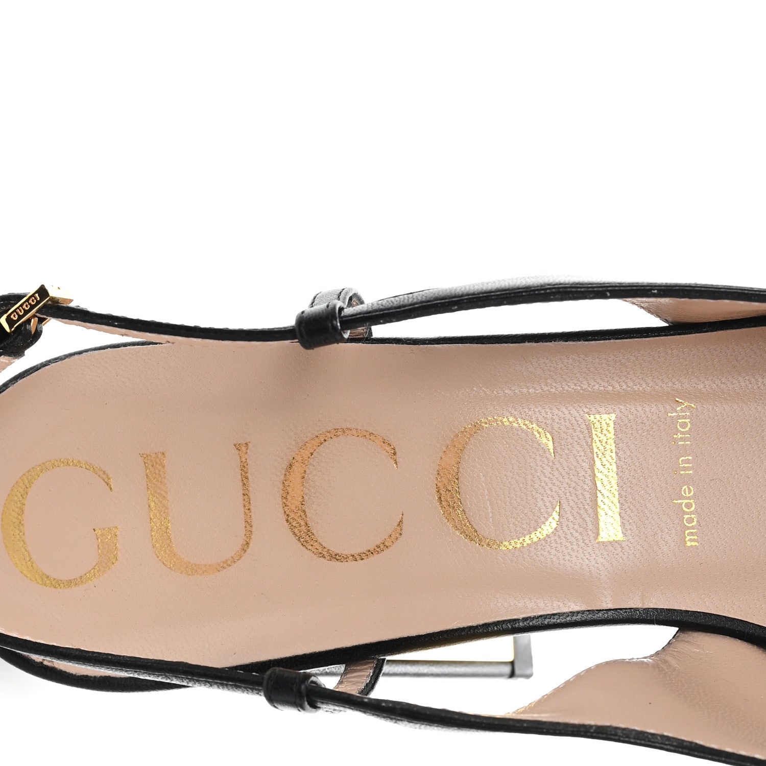 Gucci Malaga Kid Horsebit 75mm Slingback Pumps 39.5 Black 8 of 9