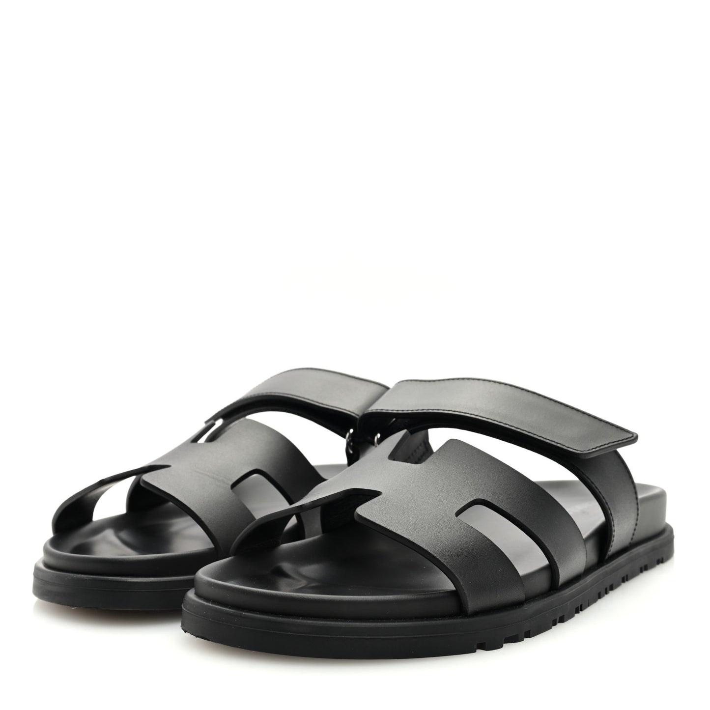 Calfskin Womens Chypre Sandals 37.5 Black
