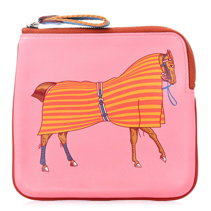 Hermes Swift Couverture Nouvelle Carre Pocket Pouch Rose D'Ete Ambre 1 of 4