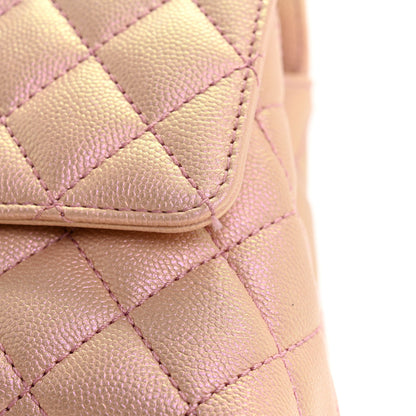 Chanel Iridescent Caviar Quilted Mini Coco Handle Flap Light Pink 10 of 10