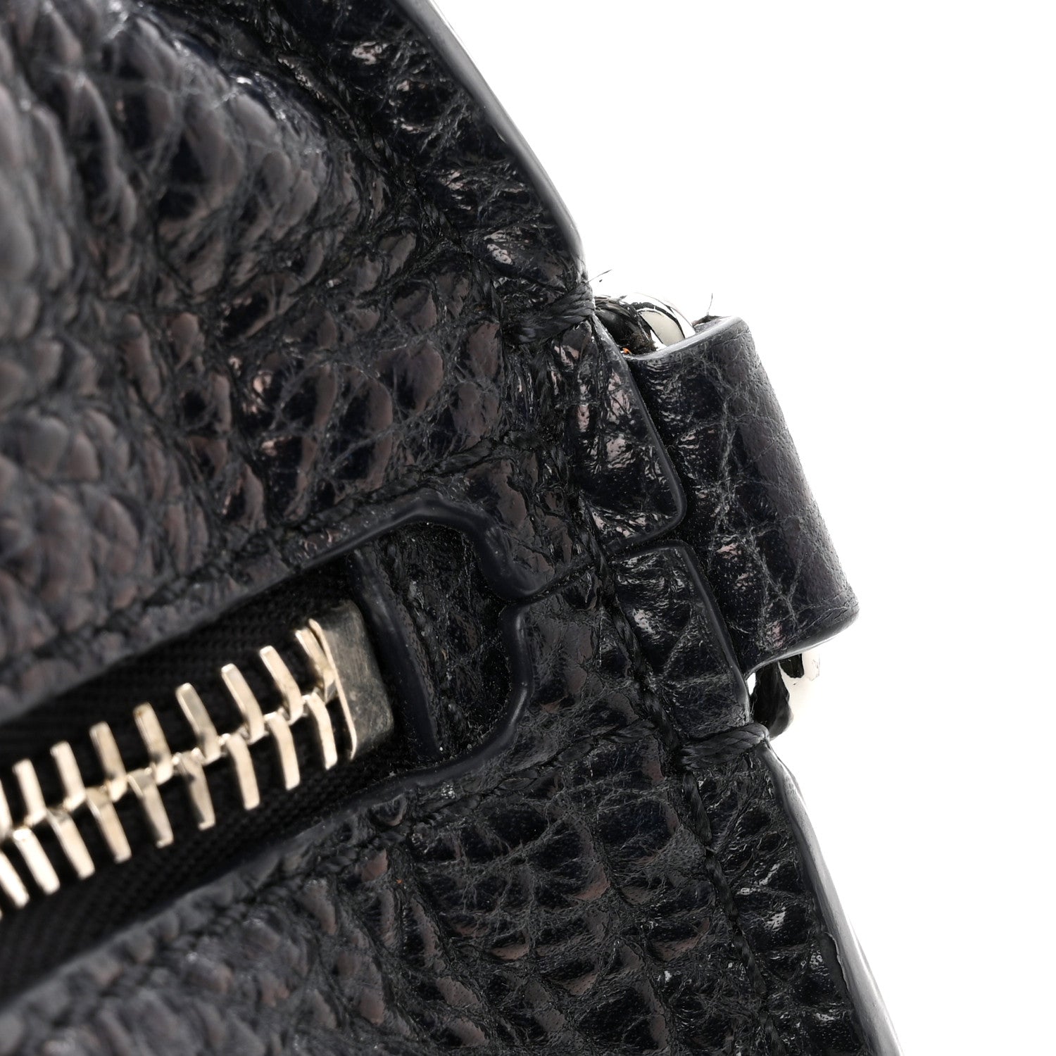 Alexander Wang Pebbled Lambskin Rocco Nickel Hardware Dark Blue 11 of 23