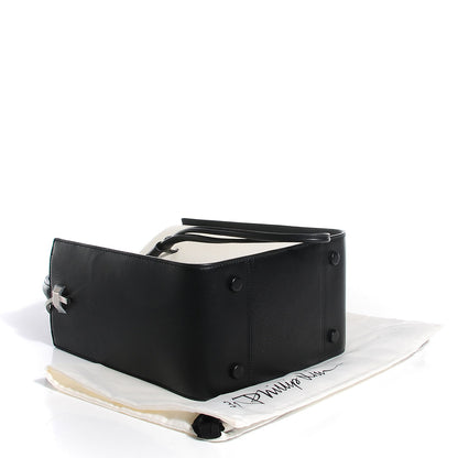 3.1 Phillip Lim 3.1 Smooth Calfskin Bi-Color Small Soleil Bucket Bag Off White Black 4 of 10