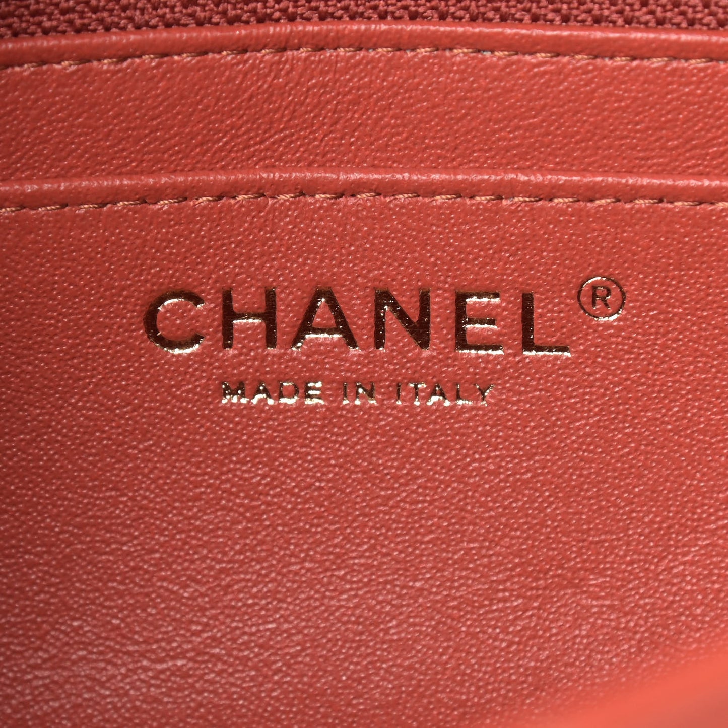 Lambskin Quilted Mini Rectangular Flap Brown