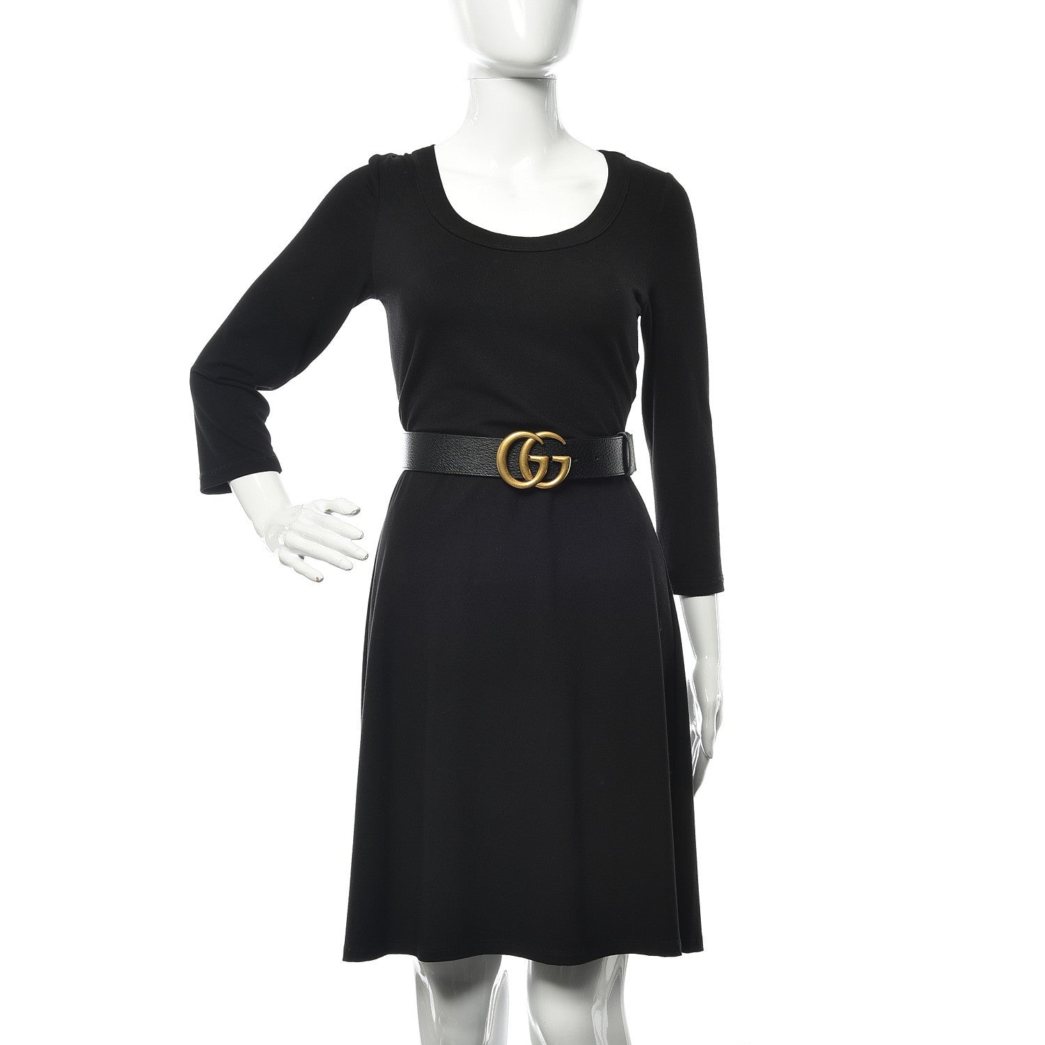 Gucci Textured Calfskin Double G 40mm Belt 105 42 Black 2 of 6