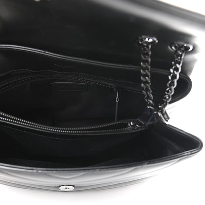 Saint Laurent Calfskin Y Quilted Monogram Medium Loulou Chain Satchel Black 5 of 11