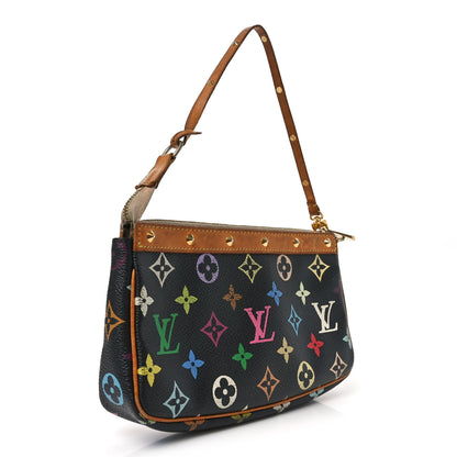 Louis Vuitton Monogram Multicolor Pochette Accessories Black 3 of 10