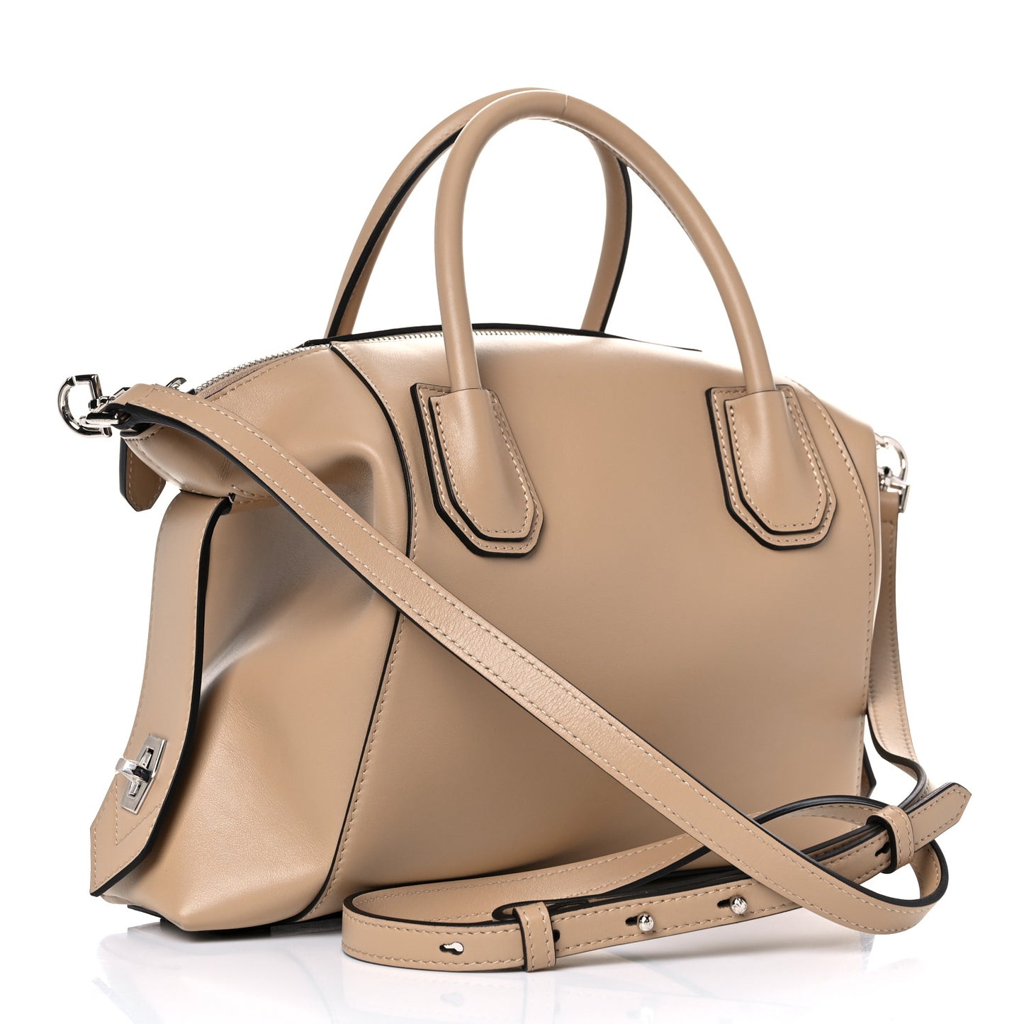 Smooth Calfskin Small Soft Antigona Beige Cappuccino