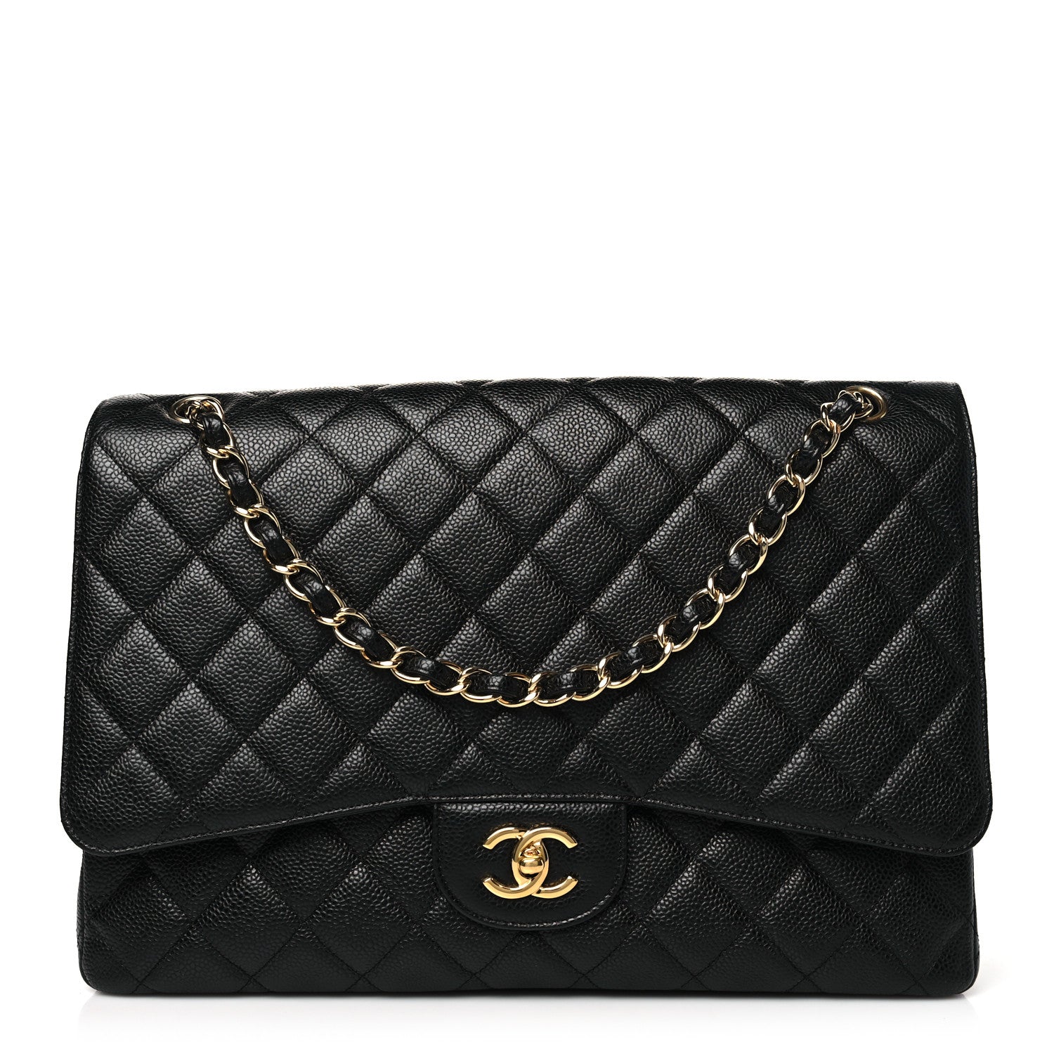 Chanel Caviar Maxi Single Flap Black 1 of 11