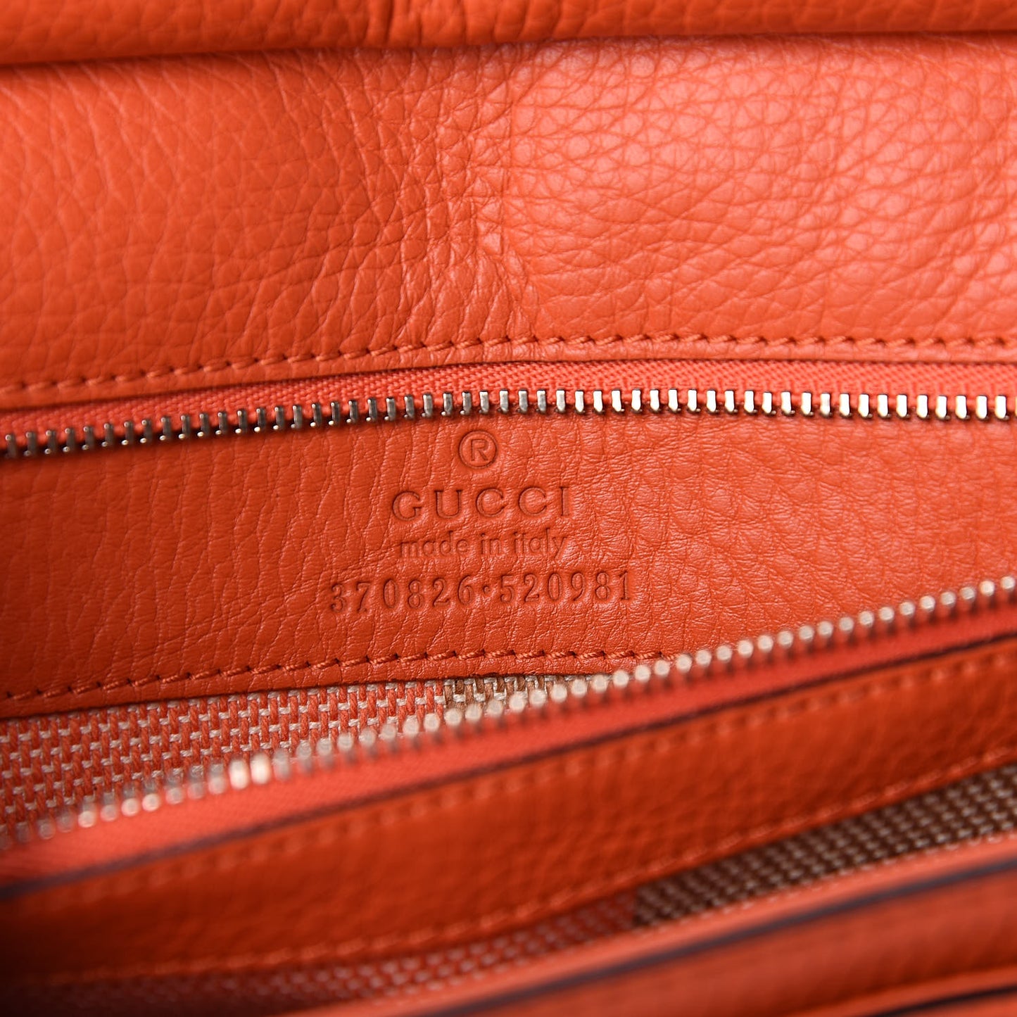 Cellarius Calfskin Medium Bamboo Daily Flap Shoulder Bag New Dark Orange