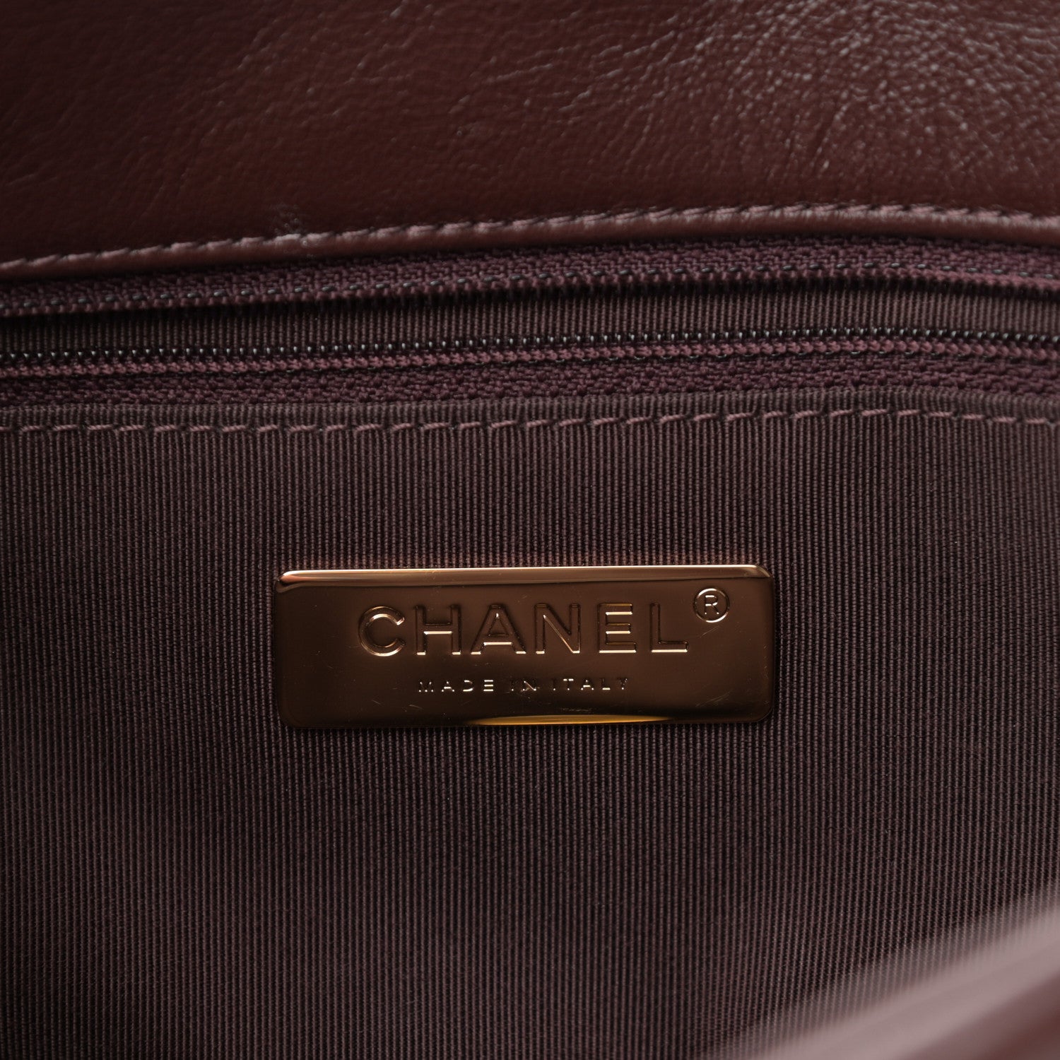 Chanel Lambskin Quilted Large Chanel 19 Flap Dark Brown 6 of 12