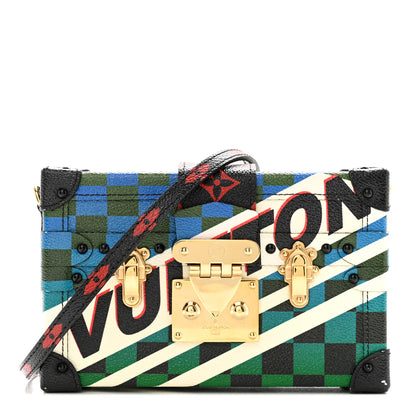 Louis Vuitton Damier Race Petite Malle Blue Vert 1 of 16