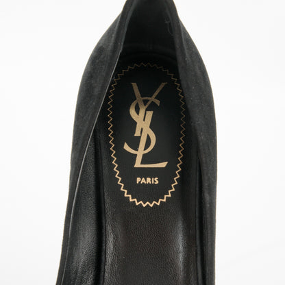 Saint Laurent Suede Palais 80 Platform Pumps 37.5 Nero Black 7 of 7