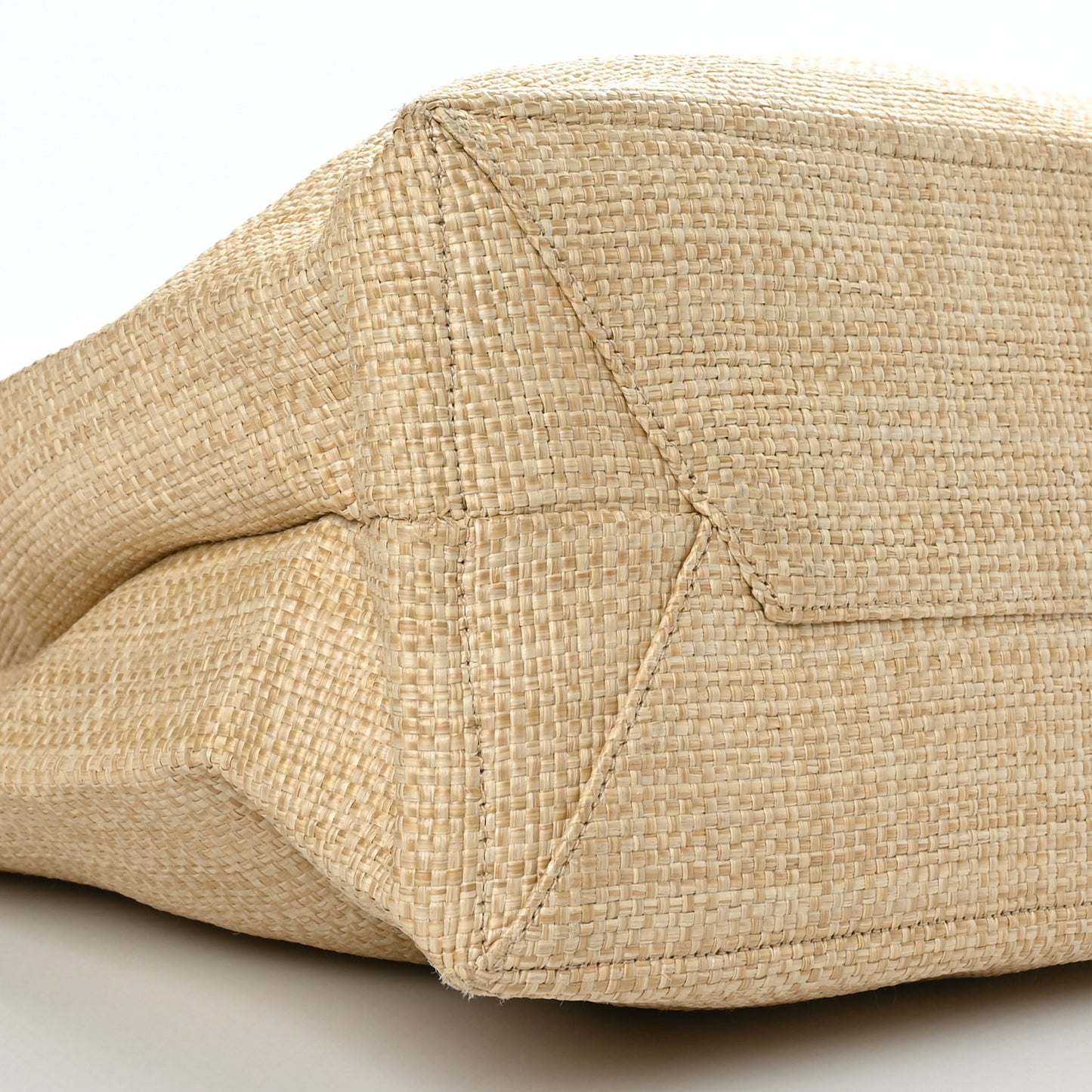 Raffia Logo Tote Naturale