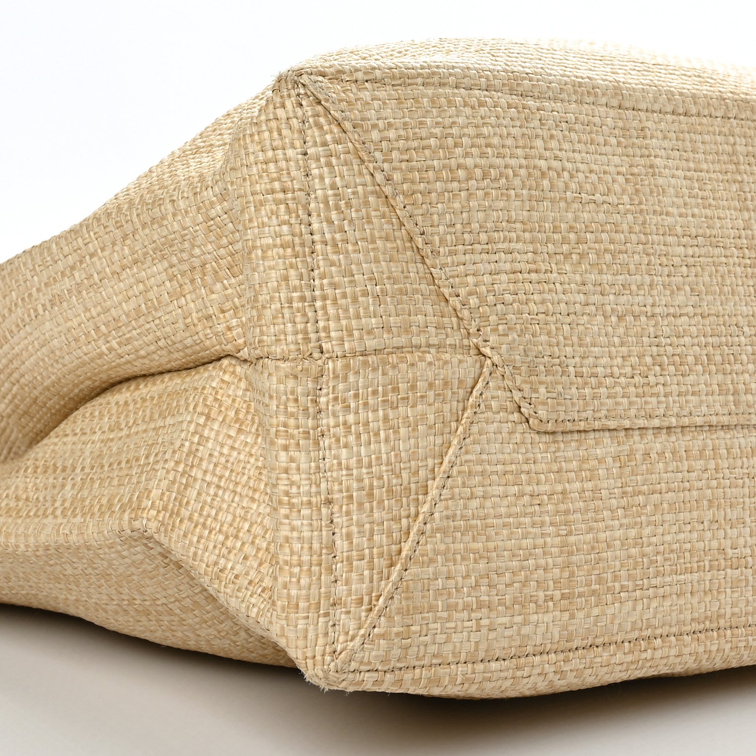 Prada Raffia Logo Tote Naturale 8 of 9