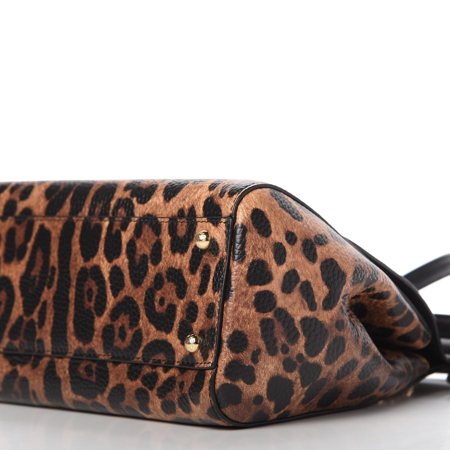 Dolce & Gabbana Dauphine Leopard Love Patch Medium Miss Sicily Satchel Brown Black 7 of 12