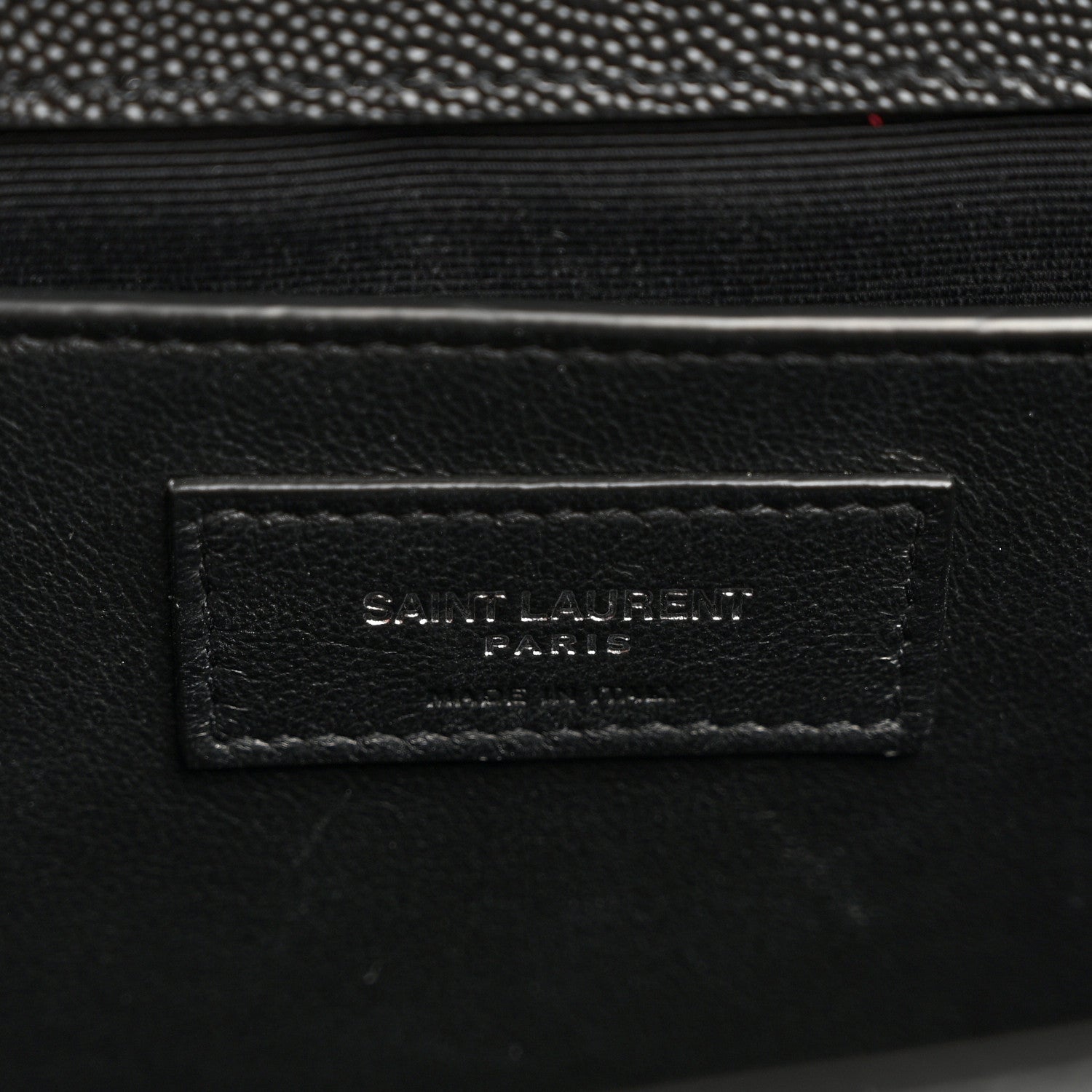 Saint Laurent Grain De Poudre Textured Mixed Matelasse Triquilt Medium Monogram Satchel Black 6 of 11