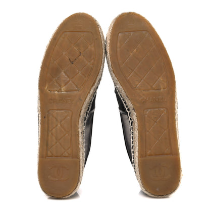 Chanel Mesh Grosgrain CC Espadrilles 38 Black 7 of 10