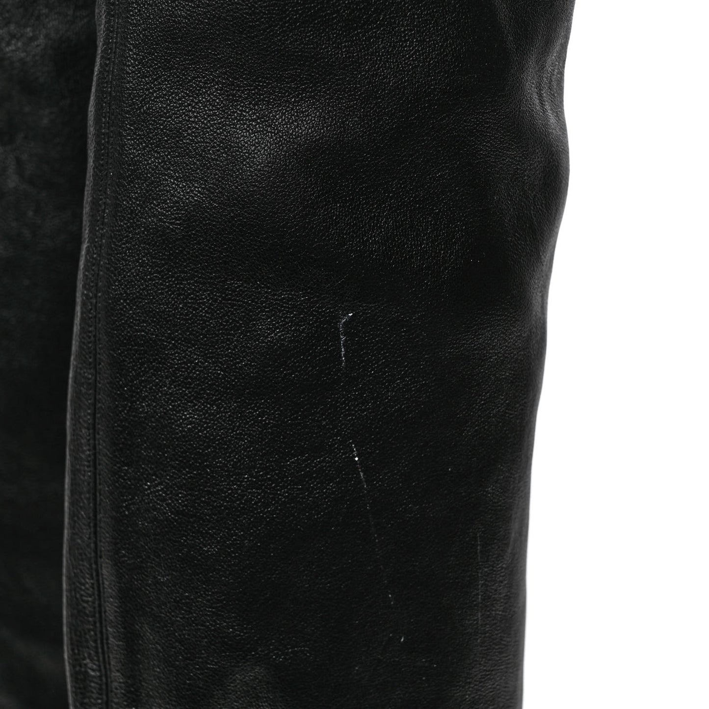 Nappa Platform Square Toe Over The Knee Boots 38.5 Black