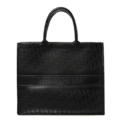 Christian Dior Oblique Calfskin Embossed Large Book Tote Black 1 of 14