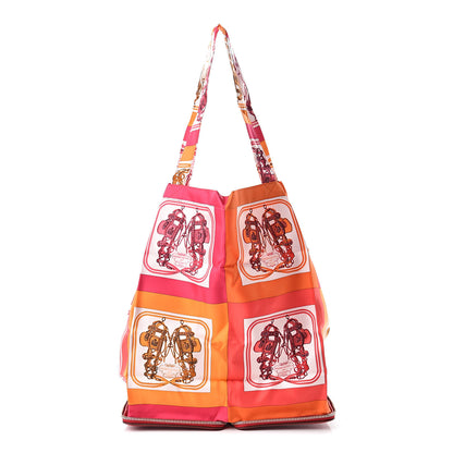 Hermes Buffle Brides de Gala Silky Pop Shopper Tote Rouge Garance 1 of 15
