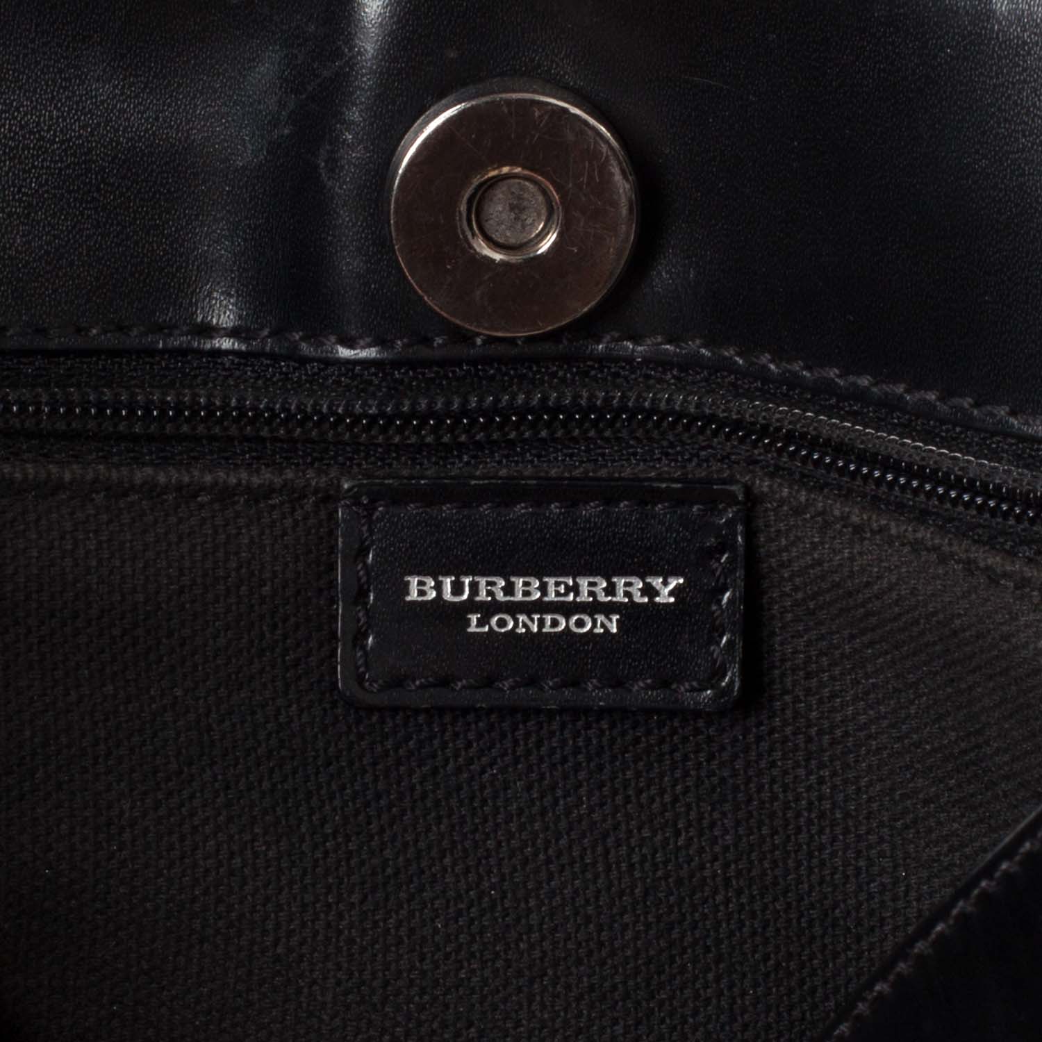 Burberry Prorsum House Check Shoulder Bag Black 8 of 11