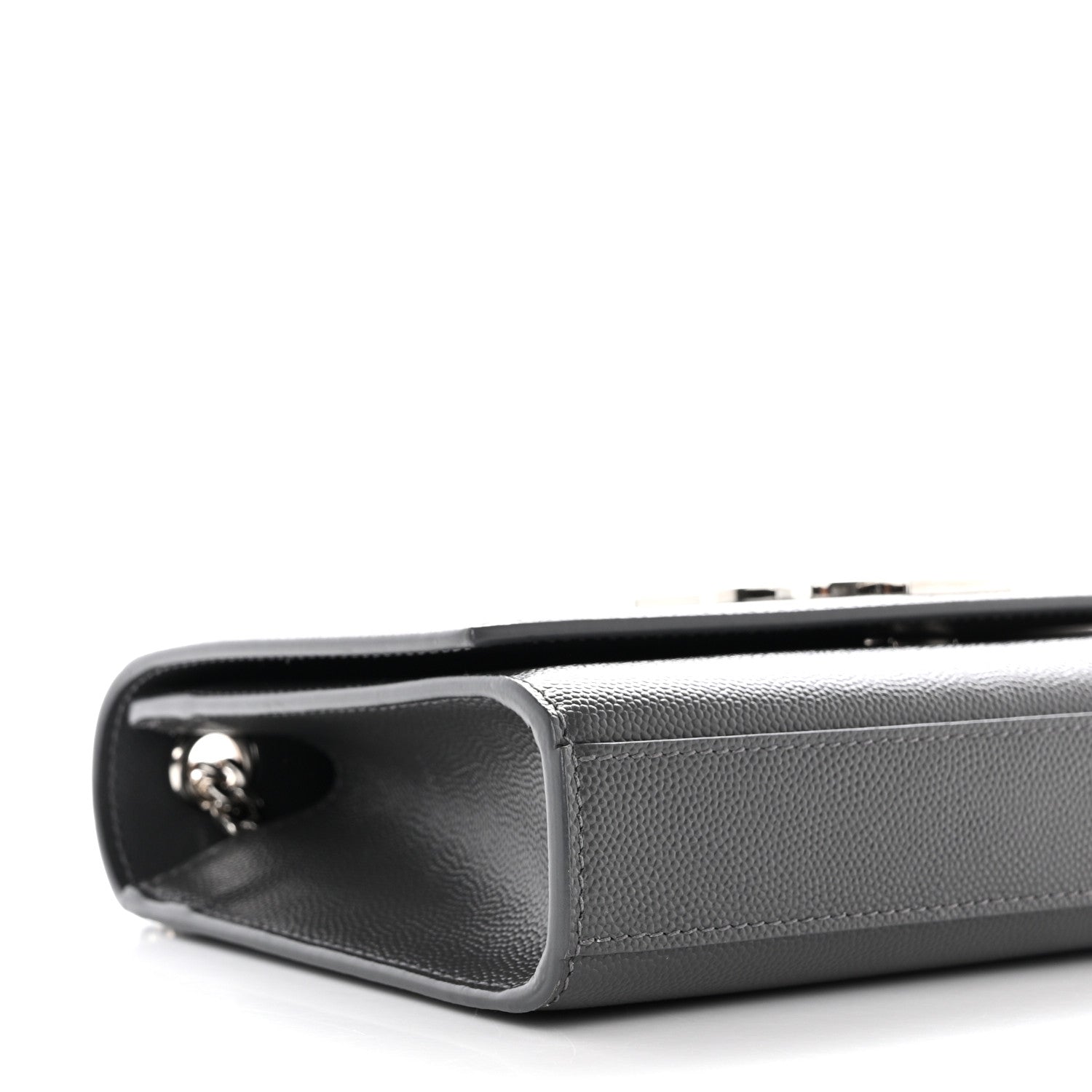 Saint Laurent Grain De Poudre Small Monogram Kate Satchel Fog 10 of 11