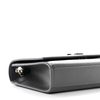 Saint Laurent Grain De Poudre Small Monogram Kate Satchel Fog 10 of 11