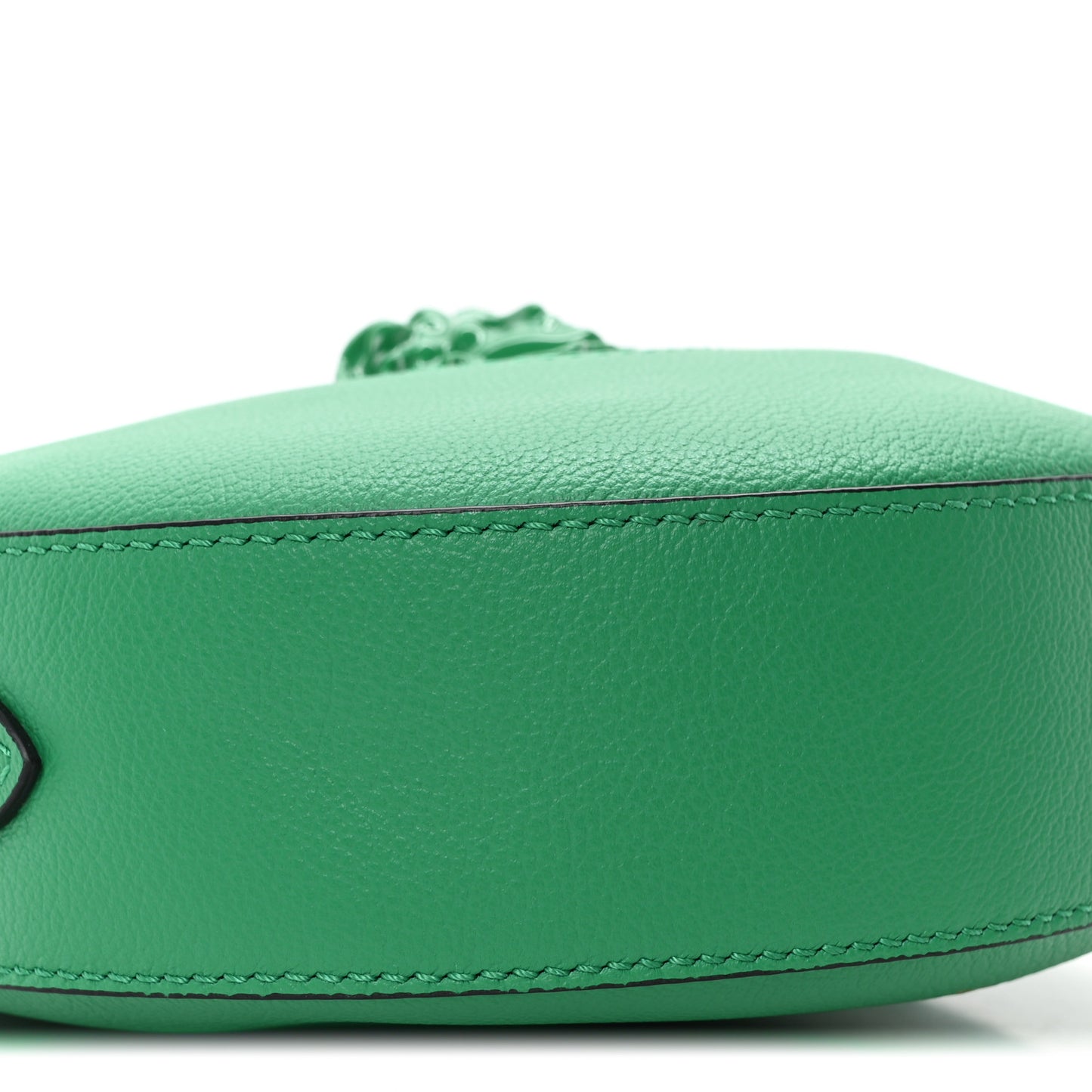 Calfskin La Medusa Round Camera Bag Green