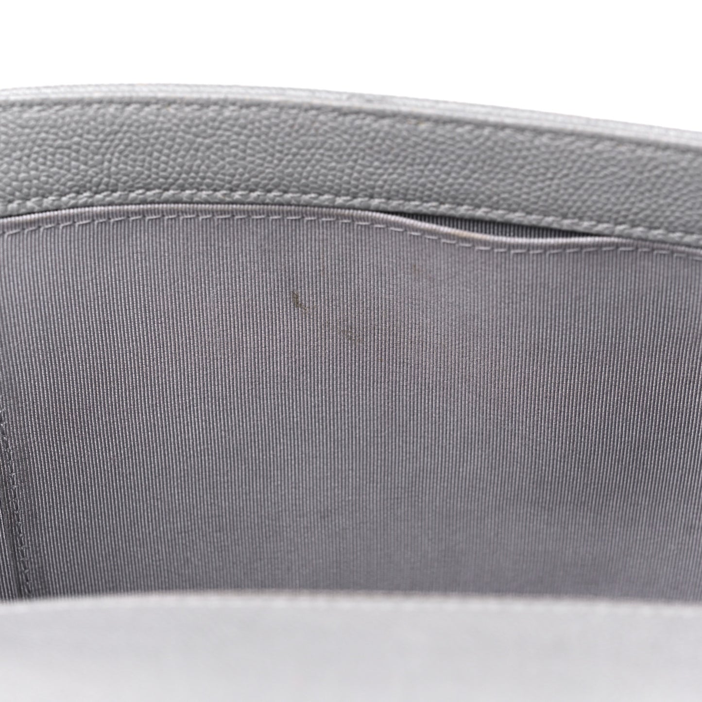 Caviar Quilted New Medium Boy Flap Grey