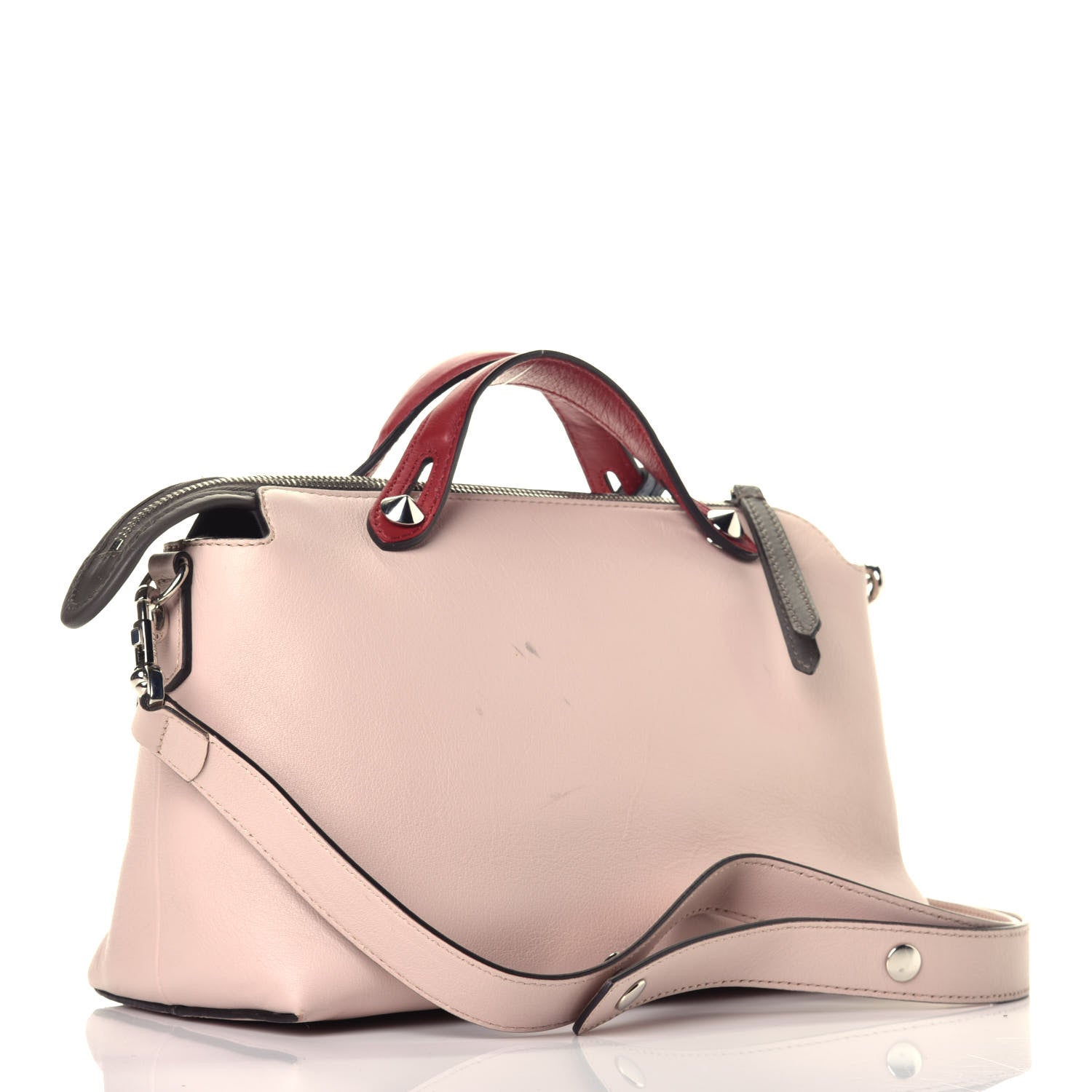 Fendi Vitello Dolce 4 Color Medium By The Way Boston Bag Soap Polvere Multicolor 3 of 10