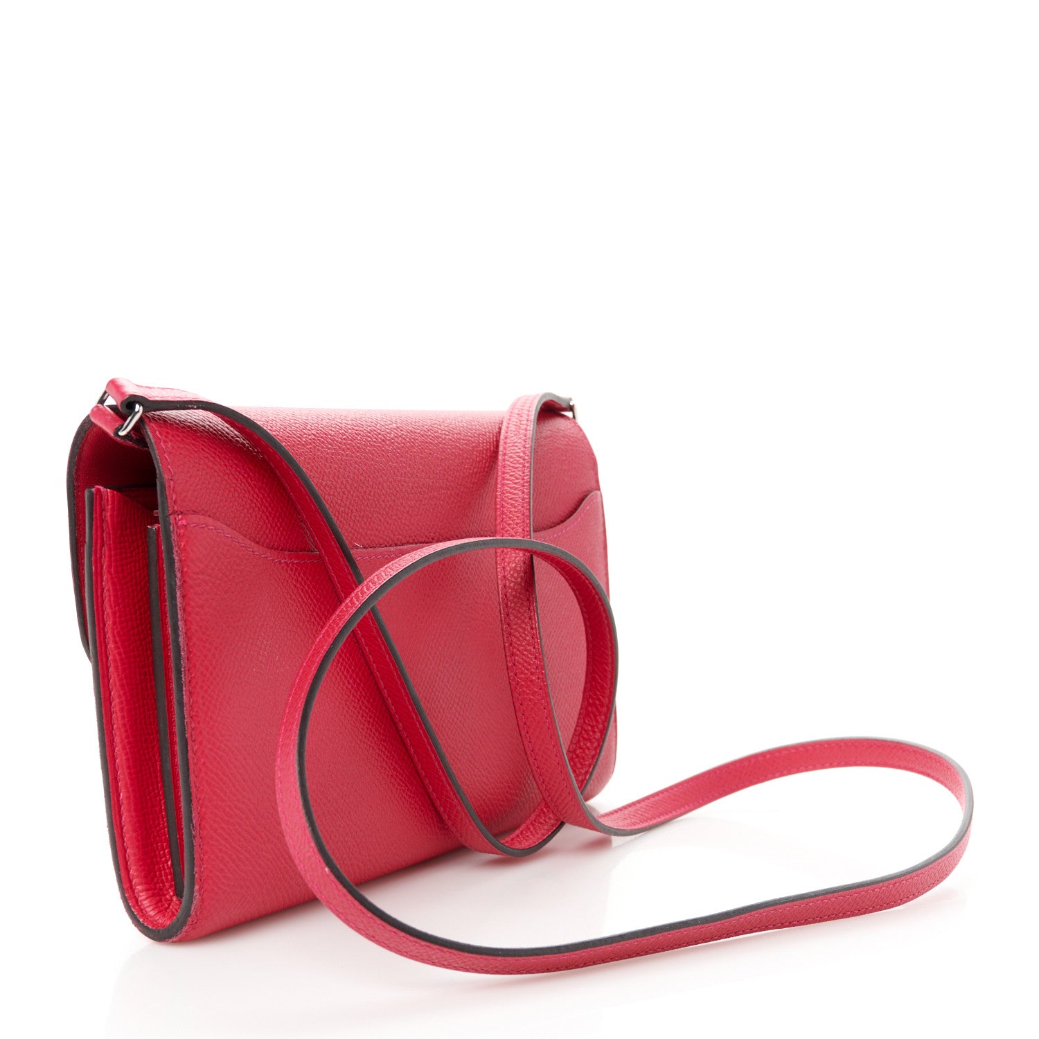 Hermes Epsom Alligator Constance Wallet To Go Rose Extreme Sable 3 of 14