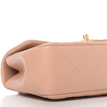 Chanel Lambskin Quilted Mini Top Handle Rectangular Flap Beige 6 of 11