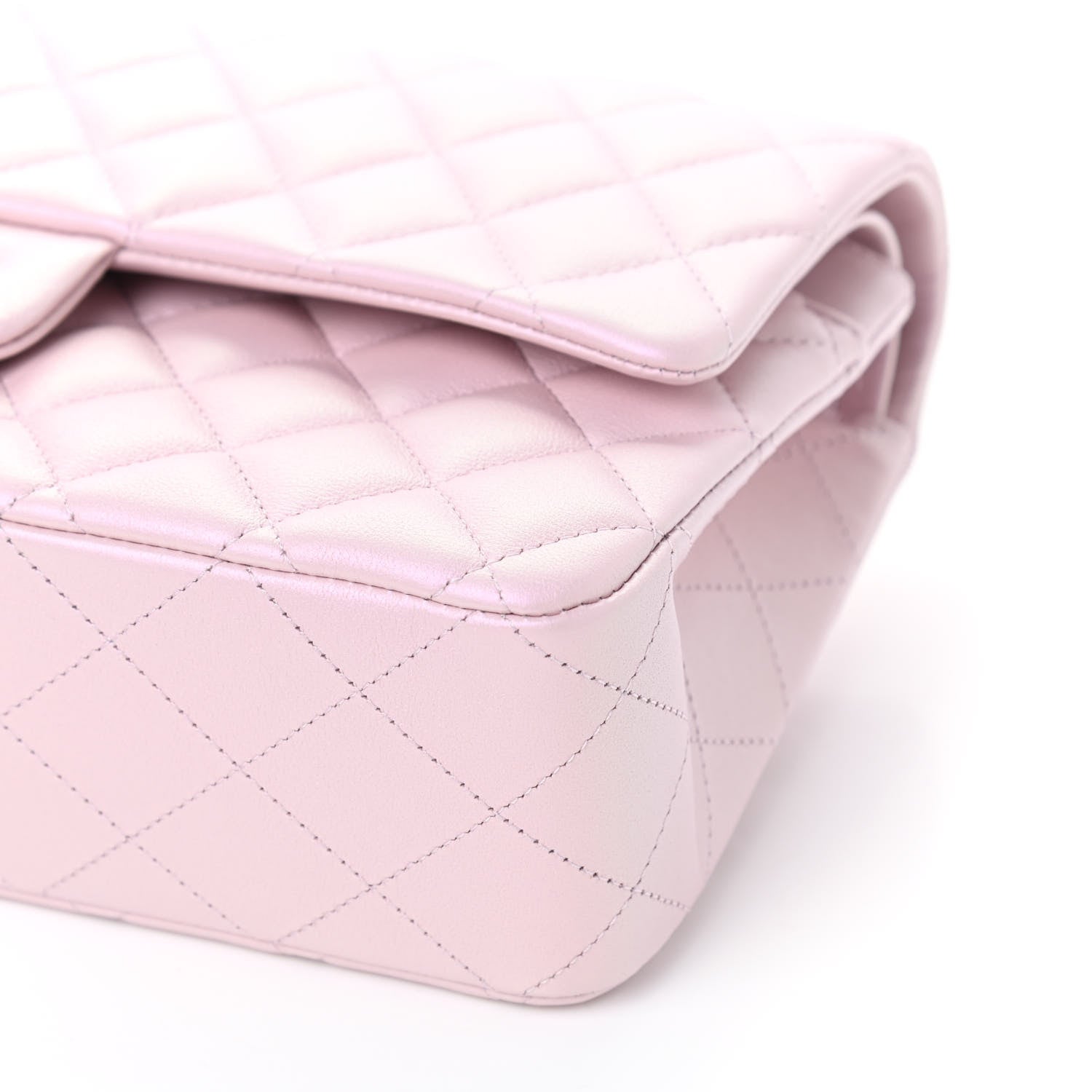 Chanel Iridescent Calfskin Quilted Medium Double Flap Light Pink 10 of 10