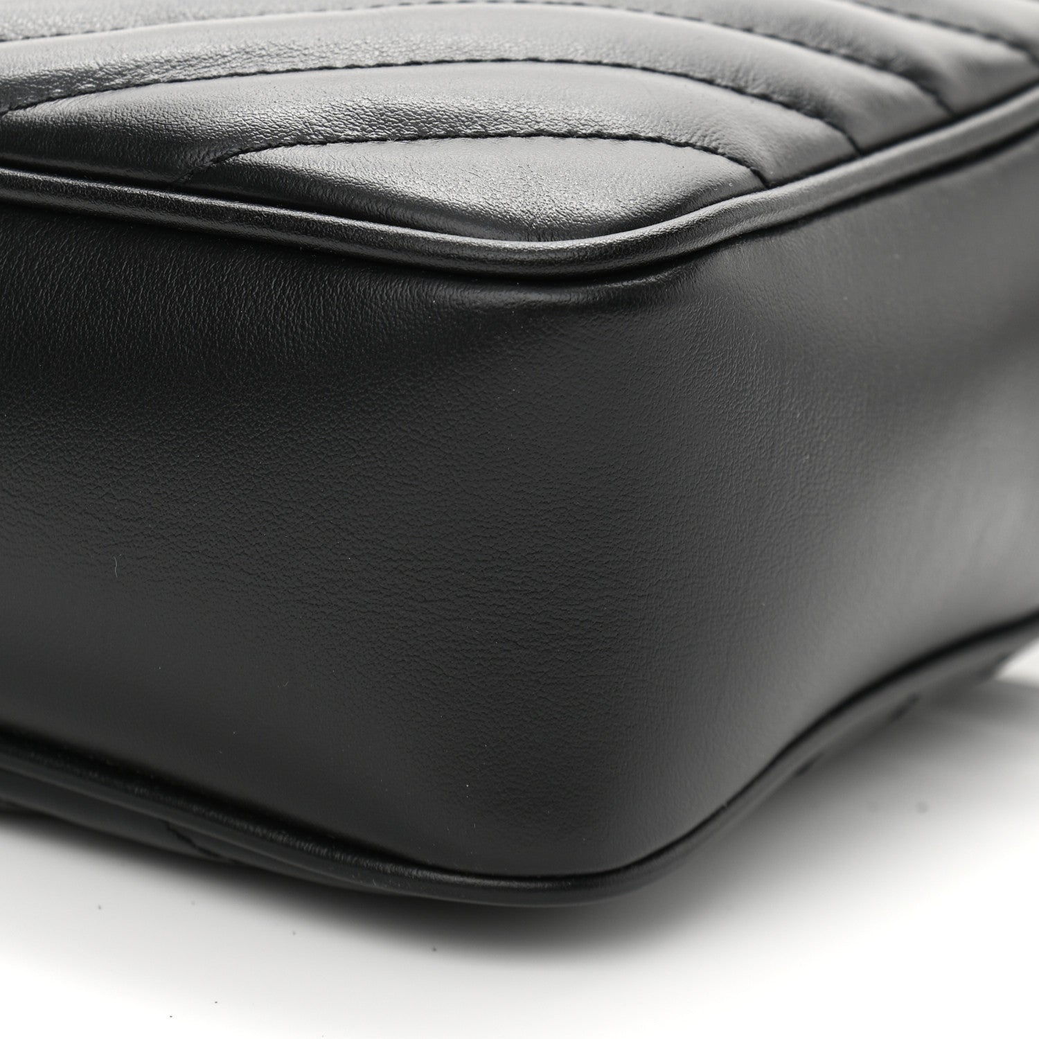 Saint Laurent Calfskin Matelasse Monogram Lou Camera Bag Black 9 of 9