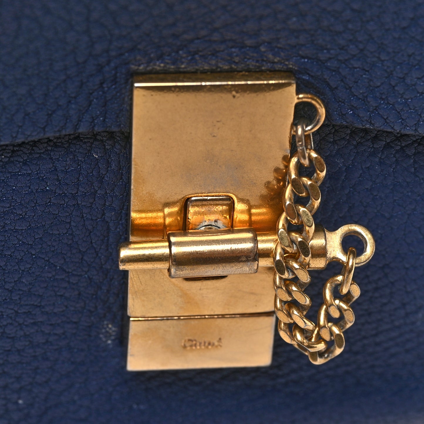 Grained Lambskin Drew Shoulder Bag Royal Navy