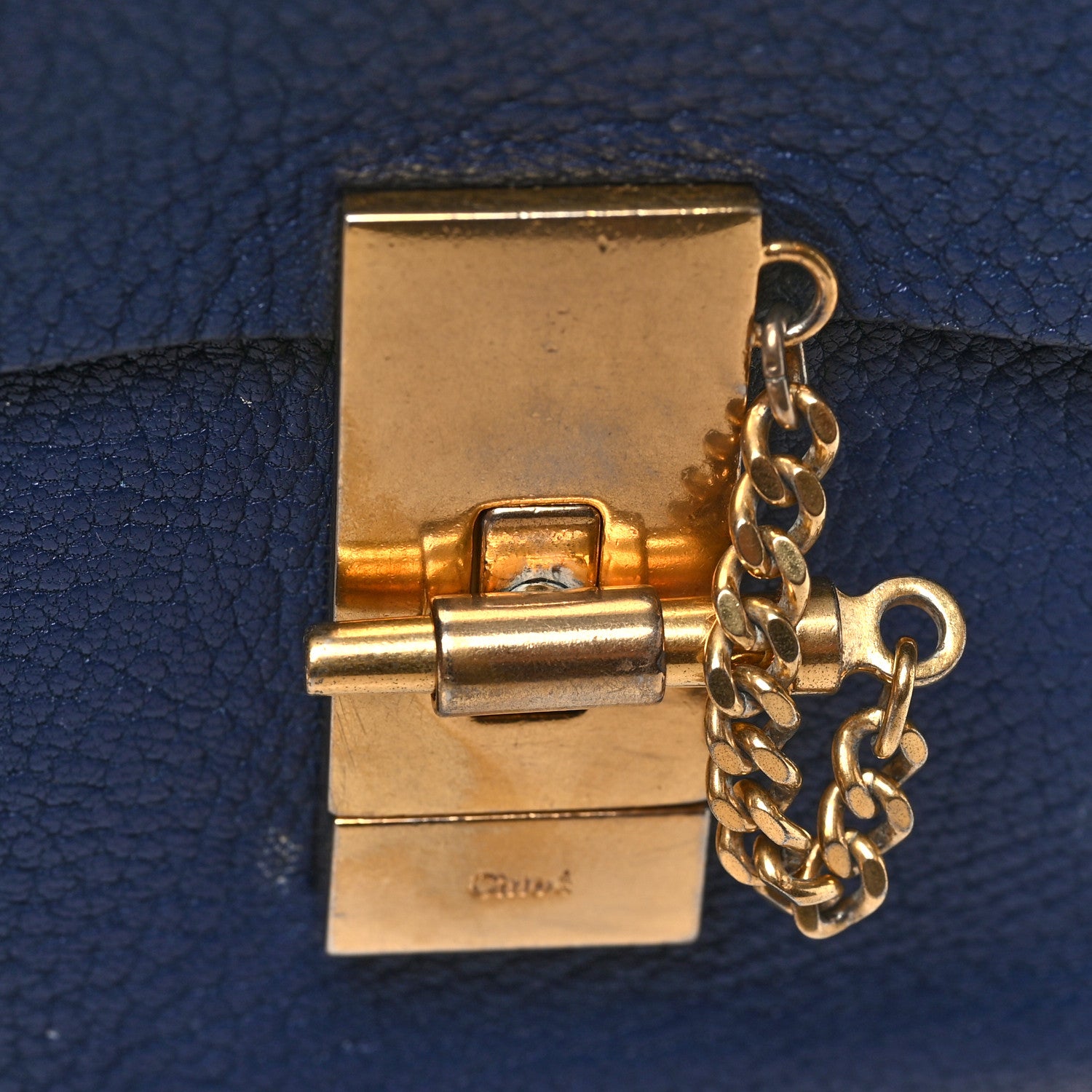 Chloe Grained Lambskin Drew Shoulder Bag Royal Navy 11 of 11