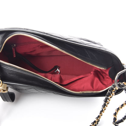 Chanel Aged Calfskin Quilted Medium Gabrielle Hobo Black 6 of 15