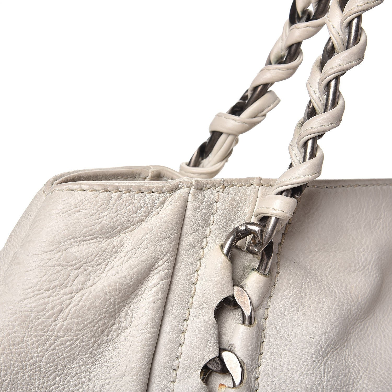 Chanel Calfskin Large East West Modern Chain Tote White 23 of 24