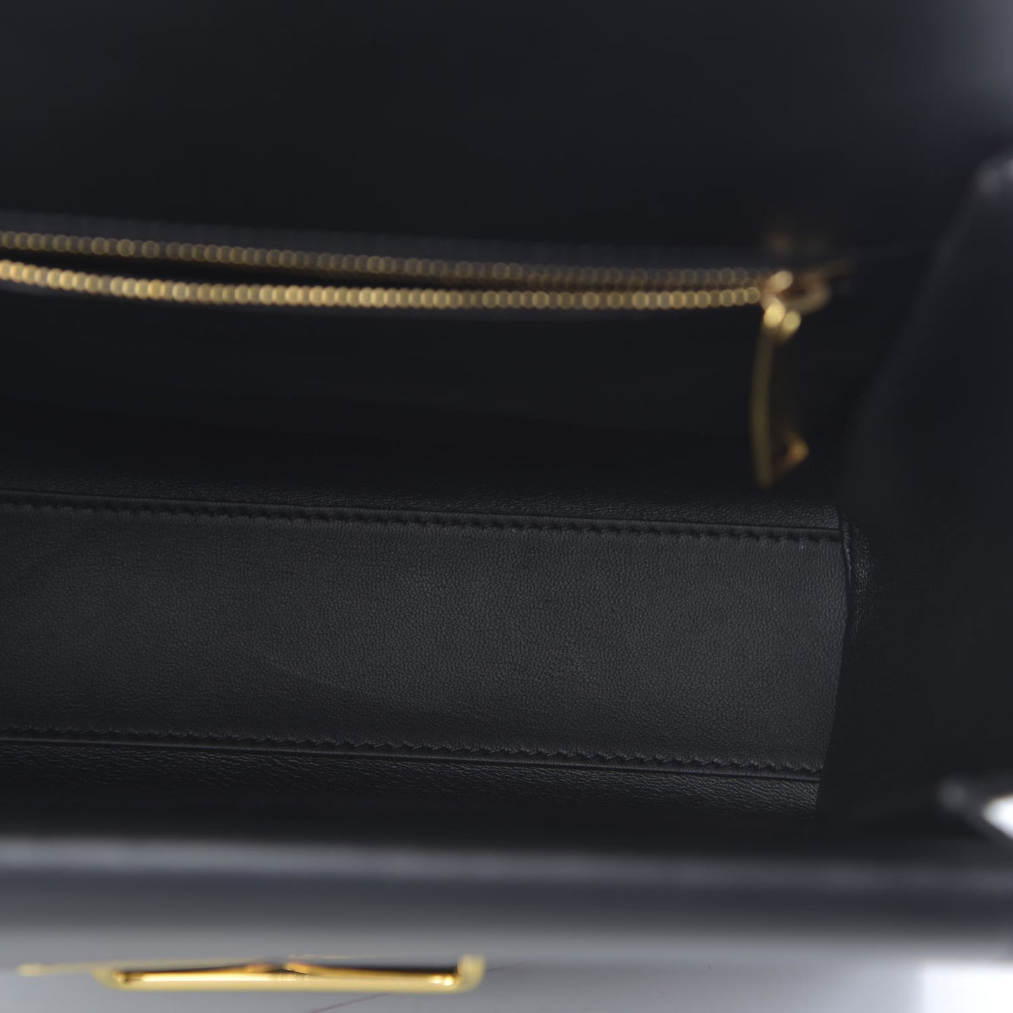 Box Calfskin Nappa Clip Bag Black