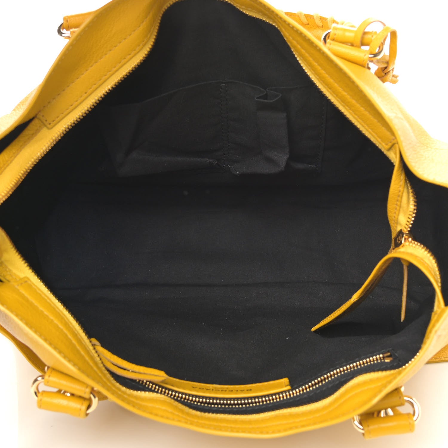 Balenciaga Chevre Silver Metallic Edge Hardware City Jaune Epi 5 of 11
