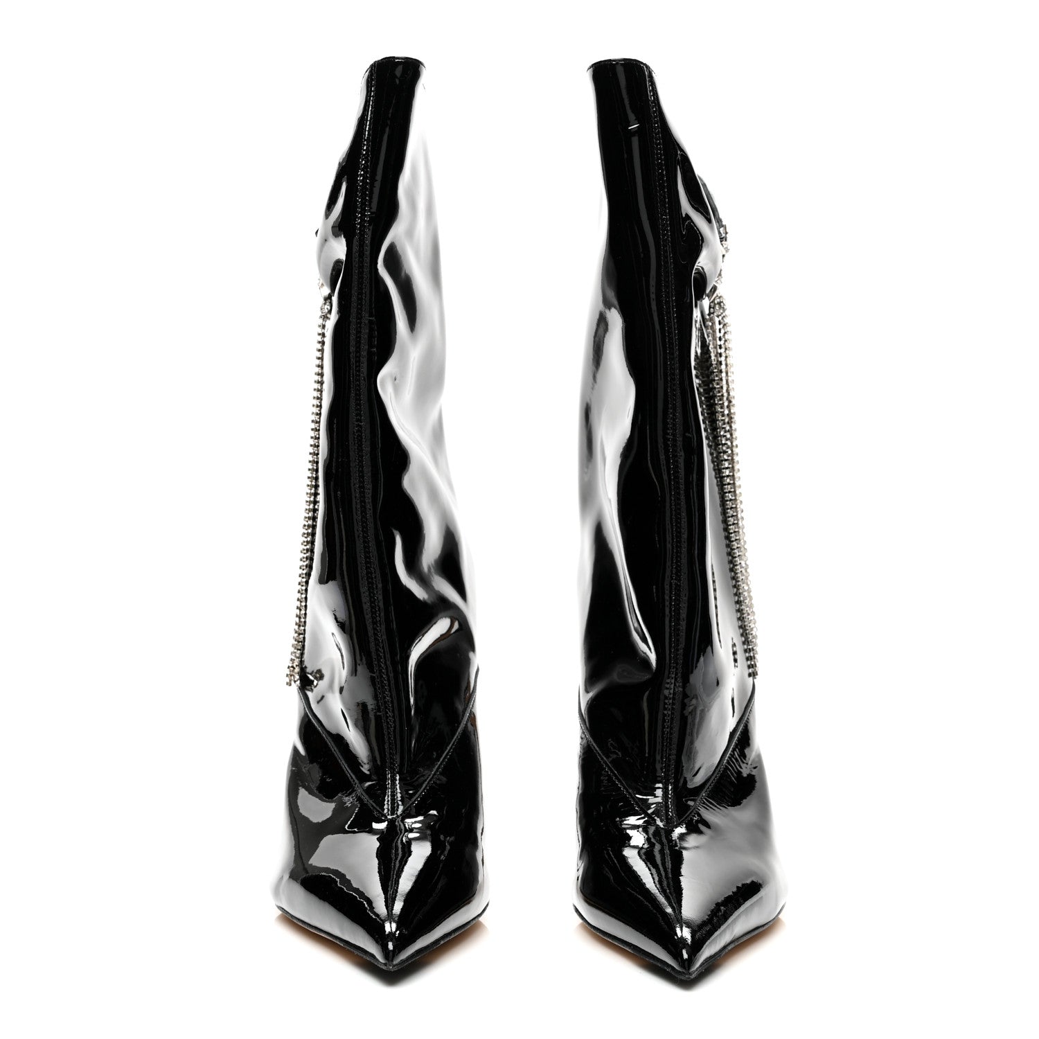 Jimmy Choo Soft Patent Crystal Oriel 110 Boots 39 Black 2 of 8